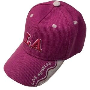 Los Angeles LA Toddler & Kids Girls Adjustable Pink Hat Cap Small XS